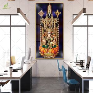 Conjunto de Decoración de Lujo para Sala de Estar, Impresión de Alta Definición en Lienzo, Arte Decorativo, Estatua de Divinidad, Porcelana de Cristal, Mural LED - Product Image 4