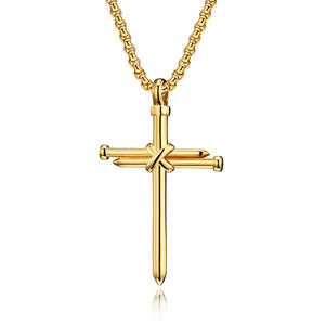 <b>Cross</b> Titanium Steel Necklace Unisex Pendant Gift Fashion <b>Chain</b> Jewelry - Product Image 5