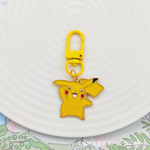 QY Enamel Keychain anime Charmander Eevee Metal Pendant Cartoon Anime Bag <b>Clip</b> Key Ring Fans - Product Image 6