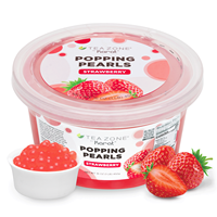 Perles de boba éclatantes à la fraise Taiwan Tea Zone B2053, 7 lb, prêtes à consommer, Keary Global Group