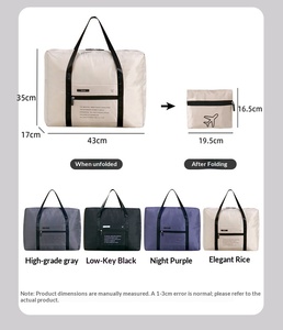 Bolsas de lona de gran capacidad, bolsa de viaje ligera, bolsa de viaje, equipaje portátil, bolsa de mano, organizador de maleta de viaje - Product Image 5