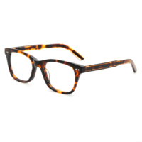G5765F Lunettes optiques carrées vintage unisexe, monture intégrale en acétate écaille de tortue, détails rivetés, montures de lunettes tendance