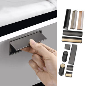 Poignées de meubles invisibles encastrées pour armoire de chambre à coucher, coulisses de <span class=keywords><strong>placard</strong></span>, poignées dissimulées - Product Image 1