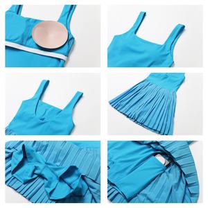 Schnellt rockn ender Tennis anzug Kurzer Rock anzug für Frauen Golf kleid mit hoher Taille Fitness Tennis Tragen Sie Tennis röcke für Frauen - Product Image 6