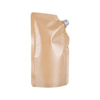 Sac de poche à bec verseur pour aliments liquides pour bébés personnalisé biodégradable debout en papier kraft écologique