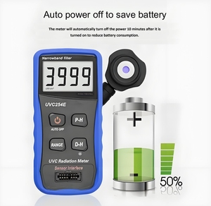 เครื่องวัดรังสี UV-C เครื่องวัดแสง UVC ความละเอียดสูง ช่วงความยาวคลื่นแคบ 254 นาโนเมตร เครื่องวัดรังสีสำหรับอุตสาหกรรมและห้องปฏิบัติการ พร้อมขายึดแบบยืดหดได้ - Product Image 5