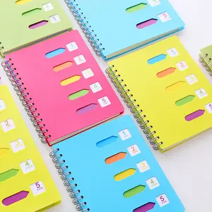 ต่ำ Moq ที่กำหนดเองที่มีสีสันออกแบบใหม่ A5 B5หนาลวด-O Spiral Notebook