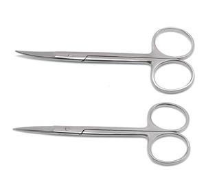 Tijera de Iris recta curvada para cirugía quirúrgica BASE DE vestidor de sala médica profesional - Product Image 3