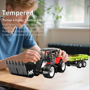 Boutique phare Model <span class=keywords><strong>King</strong></span>, <span class=keywords><strong>jouet</strong></span> éducatif pour enfants, parfait pour les garçons, 40 pièces, blocs de construction de remorque agricole pour enfants - Product Image 5