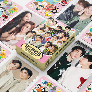 92 pièces/ensemble GMM Thai CP HD Photocards, cartes holographiques imprimées recto-verso, cartes postales en boîte Singto Dew Gun Ohm <span class=keywords><strong>Nanon</strong></span>, cadeau pour fans - Product Image 3