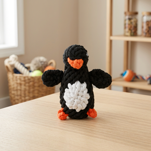 Giocattolo da Masticare per Cani Kaixin a Forma di Pinguino in Corda di Cotone Riciclato Resistente - Product Image 3