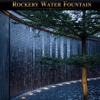 Fuente de Agua Programable con Rocas, Iluminación RGB/Láser, Impermeable IP68, Estilo de Roca Personalizado para Proyectos de Jardinería y Paisajismo de Villas