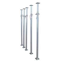 Étai de chantier réglable en aluminium et acier galvanisé, type Acrow, avec plaque de base plate, pour usage hôtelier