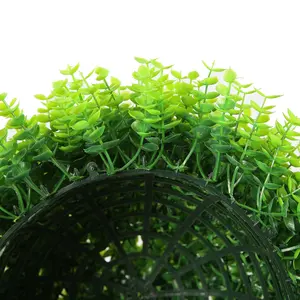 ZC yapay Topiary bitki topu okaliptüs yaprak dekoratif top dekoratif Topiary topları bahçe köy balkon düğün için