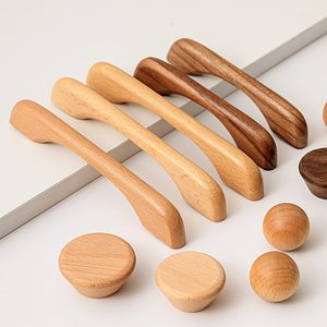 Wholesale Wooden Cabinet Knobs Wood <b>Drawer</b> Pulls And Knobs Wooden Handles Knobs - Product Image 6