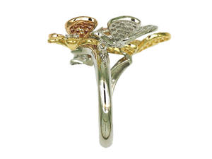 Head Bow <b>Wedding</b> Knotted Punk <b>Rings</b> Ladies 18k Gold Plated <b>Cubic</b> <b>Zirconia</b> Fashion Girl Holiday Gifts - Product Image 2