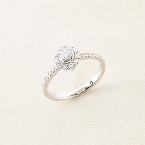 Bague de mariage en or 18 carats plaqué or avec diamant rond, bijoux fins, livraison directe, cadeau pour femme, bague de fiançailles - Product Image 3