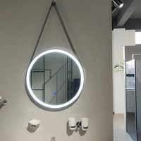 Miroir LED de salle de bain intelligent au design élégant de 600 mm, design minimaliste rond avec détection tactile