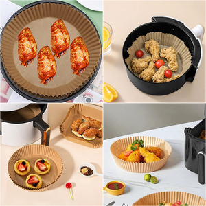Air Fryer Disposable Paper Liners Non-Stick Parchment Paper 6.3inch/8inch Oven Microwave Safe Food Grade Material for <b>Baking</b> - Product Image 6