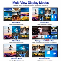 Multiviewer KVM HDMI 9x1 4K60Hz à 9 ports avec commutation transparente pour le contrôle de 9 PC