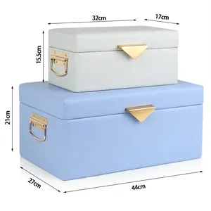 Colorful Storage Trunks Set of 2 Faux Leather Storage Trunk in Kids Room