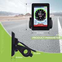 Layar LCD M7T [Haytrix] untuk Kit Konversi Sepeda, Speedometer Komputer Bersepeda Tahan Air IP65 untuk Sepeda Jalan