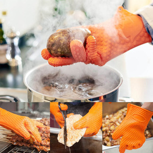 <span class=keywords><strong>Gant</strong></span> <span class=keywords><strong>de</strong></span> <span class=keywords><strong>cuisine</strong></span> en silicone amusant, imperméable, chauffant, résistant à la chaleur et antiadhésif pour barbecue - Product Image 2