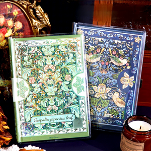 Quaderno A5 con Copertina Rigida in Cristallo Serie Maurice Stampa Vintage Dorata per Studenti con Pagine a Righe e Segnalibro Regalo - Product Image 1