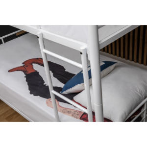 Cama litera doble ROSE, diseño moderno de acero inoxidable, muebles de dormitorio convertibles y duraderos para hoteles y almacenes - Product Image 4