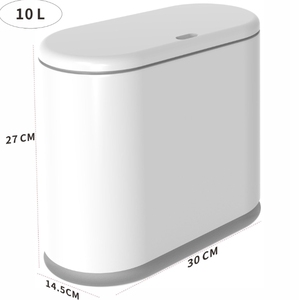 <span class=keywords><strong>Cubo</strong></span> de <span class=keywords><strong>basura</strong></span> de plástico delgado de <span class=keywords><strong>10</strong></span>/12 <span class=keywords><strong>L</strong></span> con tapa superior a presión para baño, sala de estar, oficina, cocina y espacios estrechos - Product Image 5