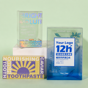 Cajas de <span class=keywords><strong>Acetato</strong></span> Transparentes Personalizadas de Plástico PET PP para Enjuague Bucal, 60*60*150mm, <span class=keywords><strong>Caja</strong></span> de Plástico <span class=keywords><strong>Transparente</strong></span> para Cuidado Bucal Personal - Product Image 2