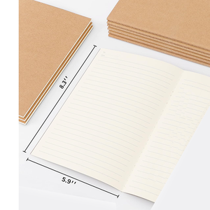 Vente en gros OEM de carnets personnalisés en papier kraft avec couverture en cuir PU lin pour l'écriture et le dessin des enfants. - Product Image 2