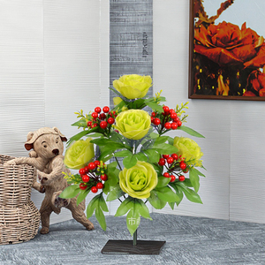 Mô Phỏng Hoa Hồng Lụa Hoa Thân Thiện Với Môi Đa-Mảnh Trang Trí Nội Thất Nhân Tạo Hoa Đồ Trang Trí 42Cm 11 Fugui Trái Cây - Product Image 2