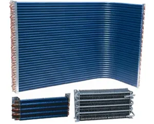 L字型設計冷凍部品銅管アルミニウムフィン熱交換器コンデンサーエバポレーターコイル