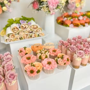 SHP tự chọn món tráng miệng hiển thị đứng lớn phục vụ bảng trắng <span class=keywords><strong>Cube</strong></span> <span class=keywords><strong>Acrylic</strong></span> đứng thực phẩm tự chọn risers cho bên sự kiện hiển thị trường hợp - Product Image 5