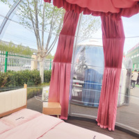 Geodome 4m Tente dôme géodésique transparente de luxe en PC Bubble House