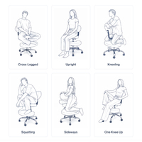 Chaise de méditation ergonomique à jambes croisées, réglable en hauteur, pivotante, à roulettes, pour yoga et genouillère, avec support dorsal pour la méditation zazen et la prière