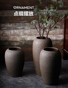 <span class=keywords><strong>Vase</strong></span> à fleurs en céramique gris porcelaine, nouveau, <span class=keywords><strong>grand</strong></span> sol à haute température, décoration artistique, intérieur et extérieur, - Product Image 2