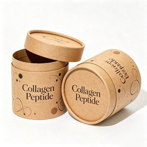 Brown Kraft Round Cylinder Paper Tube With Black EVA Insert Custom Gift Box For Perfume Jar Essential Cosmetic Bottle Pack - Product Image 4