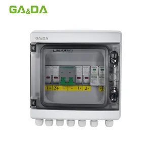 GDS-PV2/1 IP65 2 IN 1 OUT 2 Strings Ways 15A 1000V Solar control box PV Array Power DC Combiner Box