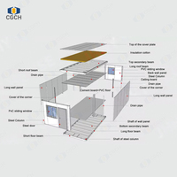 Bâtiment Modulaire en Acier Préfabriqué Pliable pour Camp Minier, Entrepôt, Bureau, Abri Écologique à Montage Rapide