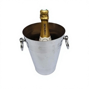 Seau à glace en métal de qualité alimentaire, durable et étanche, résistant à l'eau, refroidisseur à champagne et vin, personnalisable, pour usage domestique ou en bar. - Product Image 1
