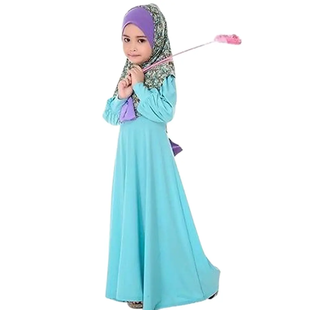 C0011 2023เสื้อผ้าสำหรับเด็กผู้หญิงมุสลิมชุด3ชิ้นพร้อมฮิญาบ