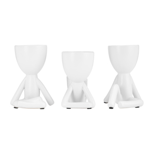 Statuetta in Ceramica di Figura Umana Seduta per Decorazione Casa, Bagno, Ufficio, Scrivania, Soggiorno - Product Image 1