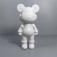 2025 nouvelle boxe musique lapin pendentifs bricolage enfants jouets pour étudiants en art poupées blanches faites-le vous-même vinyle Art Figure jouet accessoires