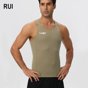 เสื้อกล้ามออกกำลังกายผู้ชาย RUIQUWIN สกรีนโลโก้ได้ ผ้าตาข่าย ระบายอากาศ แห้งเร็ว ซับเหงื่อ ยืดหยุ่นสูง คอกลม สำหรับวิ่ง เทนนิส - Product Image 1