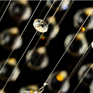 Thép không gỉ treo lớn pha lê Đèn Chùm Mặt dây chuyền đèn hiện đại sang trọng mưa thả biệt thự cầu thang đèn chùm - Product Image 5