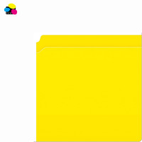 Carpeta de Archivo de Tres Colores, Papel de China, 100% Ecológica, Impresión UV, 100 Unidades/Caja, Corte Recto, Tamaño Carta, Amarilla, 11 Pt