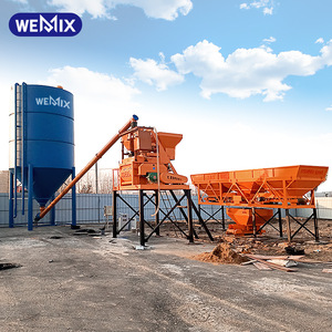 Petite ligne de production de centrale à béton HZS25 WEMIX 25 m/h équipement de construction électrique en Chine - Product Image 1
