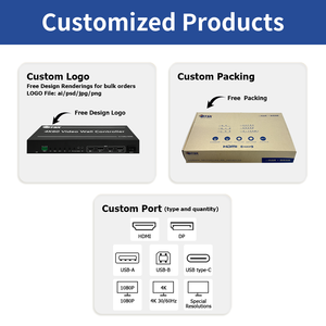 Contrôleur de mur vidéo 4K60 <span class=keywords><strong>2</strong></span> <span class=keywords><strong>entrées</strong></span> 6 <span class=keywords><strong>sorties</strong></span> <span class=keywords><strong>HDMI</strong></span> DP Commutateur vidéo sans couture Processeur vidéo pour 2x3 3x2 2x2 - Product Image 5